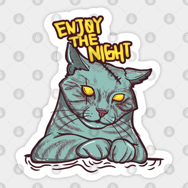 Enjoy The Night Sticker by Behold Design Supply